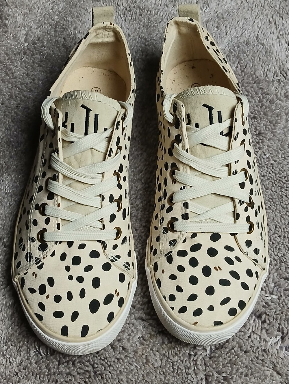 Marleylilly Dalmatian Print Canvas Sneakers Size 6